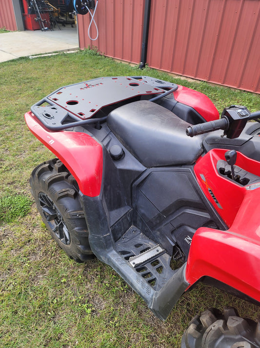 Lucky 7 Outlander G2 rear rack with no storage case, side view