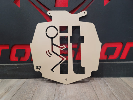 Lucky 7 2013-2024 Can-Am Outlander XMR Hump-IT radiator relocate cover Desert Tan front product shot