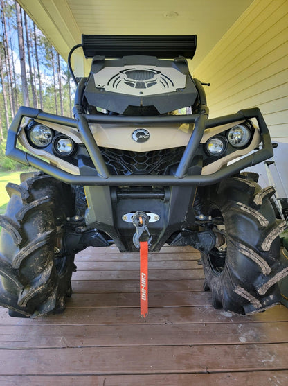 Lucky 7 2013-2024 Can-Am Outlander XMR Predator radiator relocate cover Desert Tan installed
