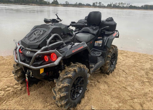 2013-2024 Can-Am Outlander MAX XMR Punisher BRP radiator relocate cover Texture Black Lucky 7 Motorsports