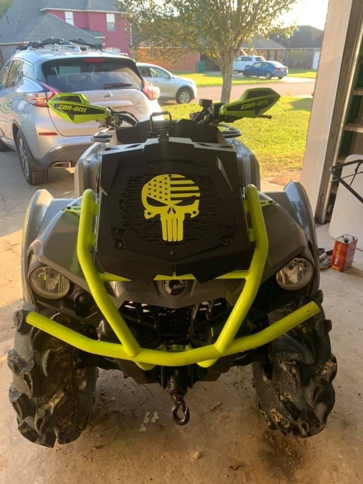 2013-2024 Can-Am Outlander MAX XMR Punisher American Flag radiator relocate cover sunburst Lucky 7 Motorsports