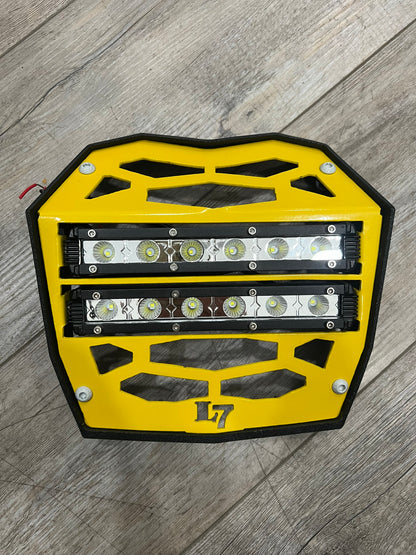 2023-2025 Can-Am Renegade grille air inlet cover Dual LED 21 Yellow Lucky 7 Motorsports