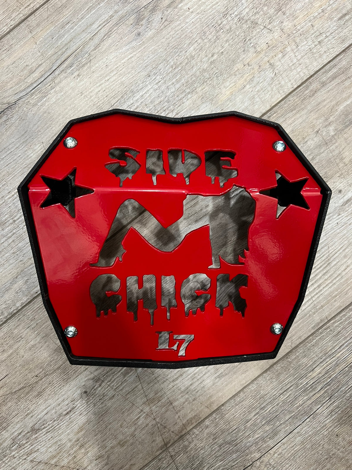 2023-2025 Can-Am Renegade grille air inlet cover Side Chick Can-Am Red Lucky 7 Motorsports