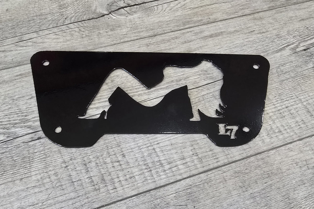 Lucky 7 2023 Can-Am Outlander 700 XMR radiator cover Trucker Girl Gloss Black product shot