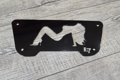 Lucky 7 2023 Can-Am Outlander 700 XMR radiator cover Trucker Girl Gloss Black product shot