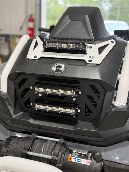 2025 Can-Am Outlander 850 1000 XMR Gen 3 lower radiator cover Texture Black Double LED Light Bar Lucky 7 Motorsports