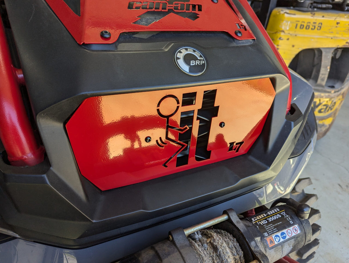 2025 Can-Am Outlander 850 1000 XMR Gen 3 radiator cover Legion Red Hump-IT design Lucky 7 Motorsports