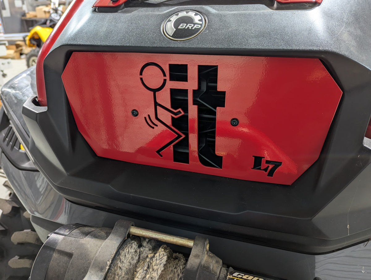 2025 Can-Am Outlander 850 1000 XMR Gen 3 radiator cover Legion Red Hump-IT design Lucky 7 Motorsports