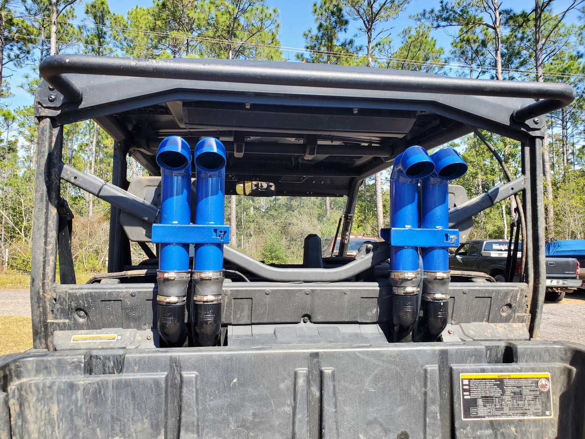 Lucky 7 3 inch aluminum snorkel riser kit installed on a Can-Am Defender