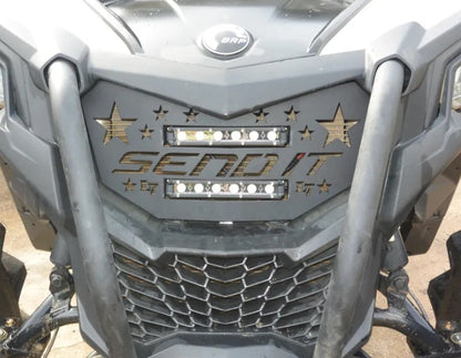 Lucky 7 Send It double LED grille installed on a Can-Am Maverick Sport Trail