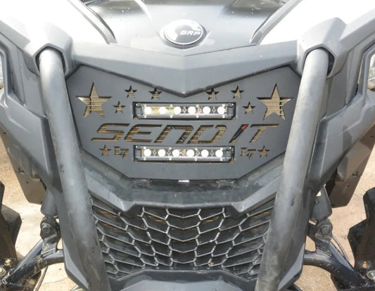 Lucky 7 Send It double LED grille installed on a Can-Am Maverick Sport Trail