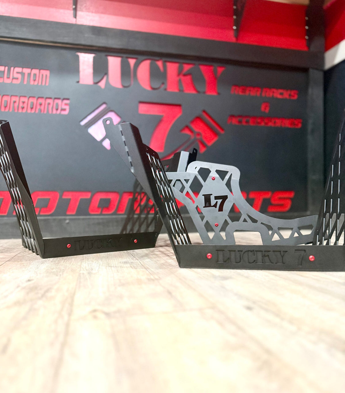 Pair of Lucky 7 Motorsports Can-Am Outlander G2 MAX Race Cut Extra Clearance floorboards
