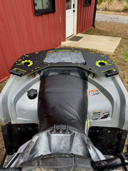Lucky 7 Outlander G2 rear rack viewed from the seat