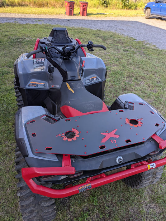 Lucky 7 Outlander Gen 3 rear rack installed with no storage case
