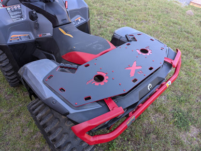 Three-quarter view of a Lucky 7 Outlander Gen 3 rear rack