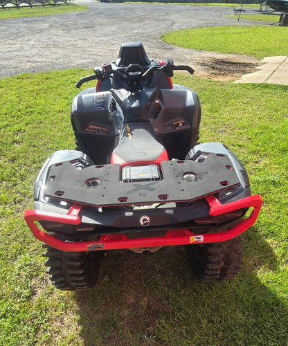 Lucky 7 Outlander Gen 3 rear rack with storage case installed