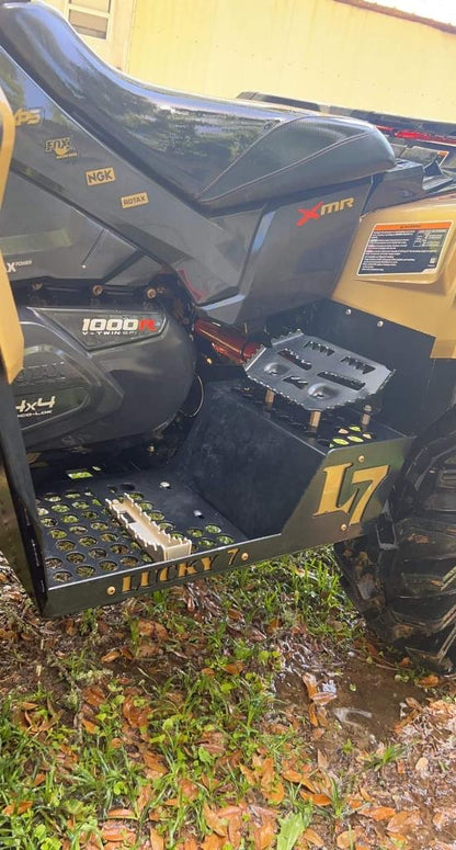 Lucky 7 logo on Can-Am Outlander Gen 2 Max metal floorboards