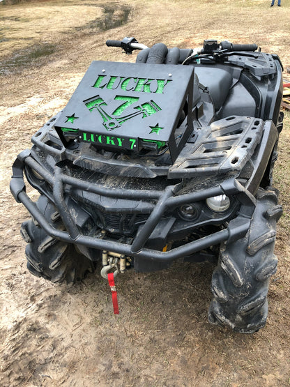Lucky 7 design radiator relocate kit on a Can-Am Outlander Gen 2