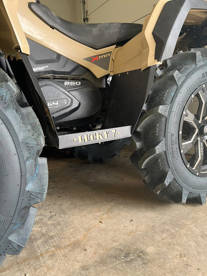 Can-Am Outlander XMR with Lucky 7 metal floorboards in desert tan
