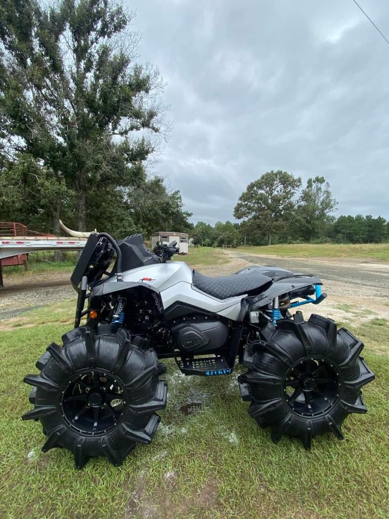 White Can-Am Renegade Gen 2 with Lucky 7 metal floorboards