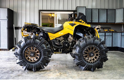 Yellow Can-Am Renegade Gen 2 with Lucky 7 metal floorboards