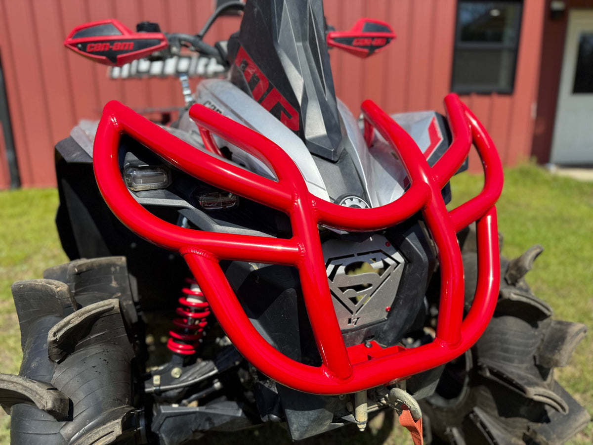 Can-Am Renegade Gen 2 all aluminum front bumper red Lucky 7 Motorsports