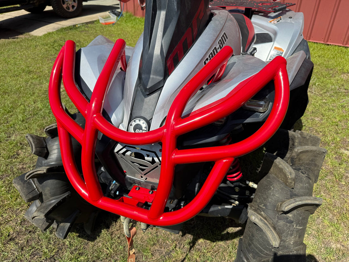 Can-Am Renegade Gen 2 all aluminum front bumper red Lucky 7 Motorsports