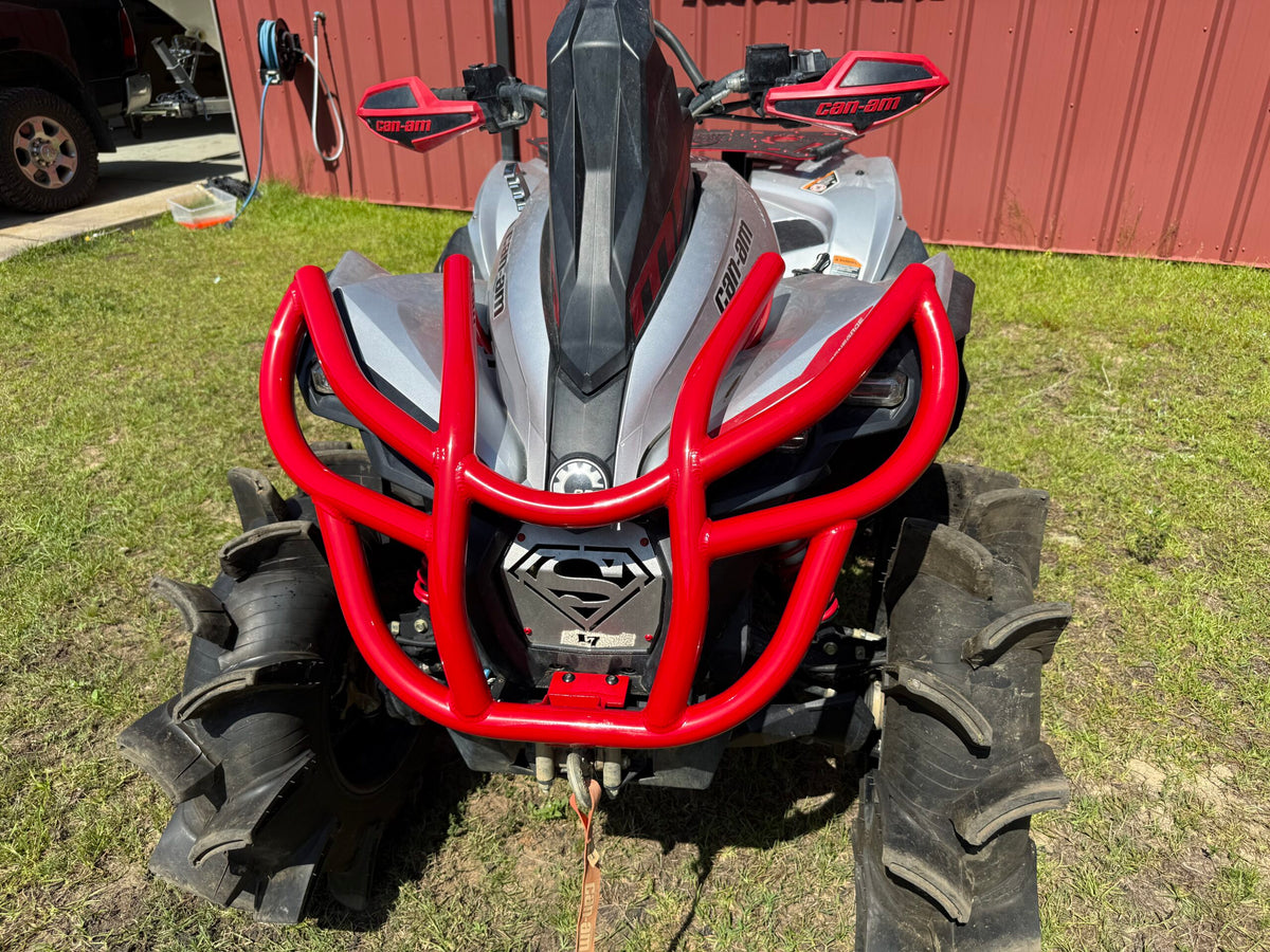 Can-Am Renegade Gen 2 all aluminum front bumper red Lucky 7 Motorsports
