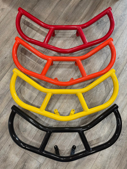 Lucky 7 Can-Am Renegade aluminum tube racks in red, orange, yellow, and black