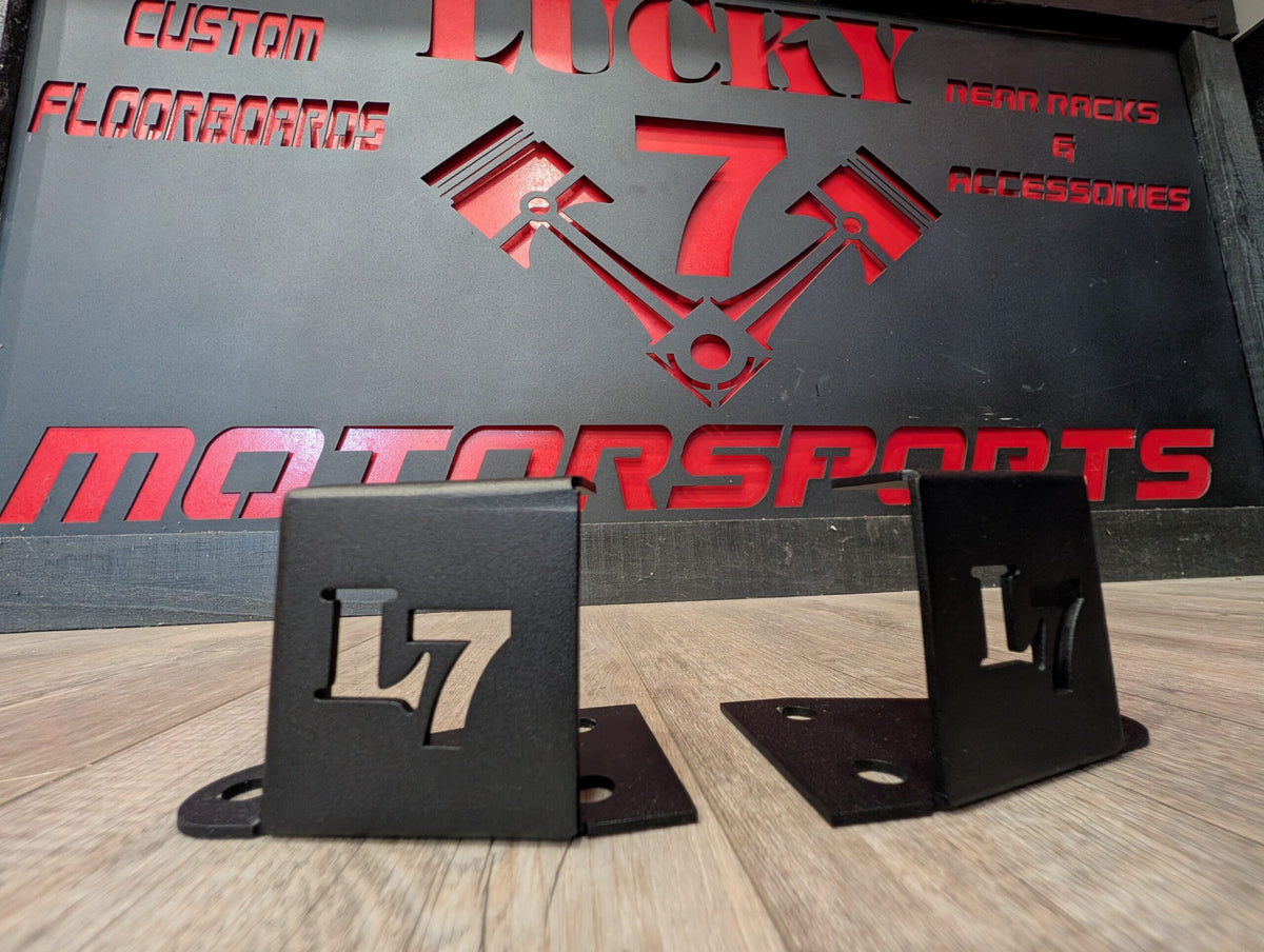 Lucky 7 hood jack mount brackets for Jeep Wrangler CJ and YJ
