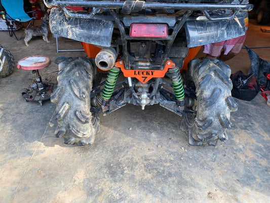 Lucky 7 2 inch lift kit installed on a Kawasaki Brute Force