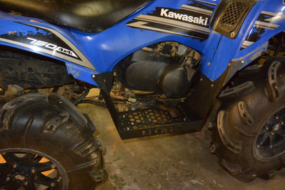 Blue Kawasaki Brute Force 750 with Lucky 7 high clearance floorboards