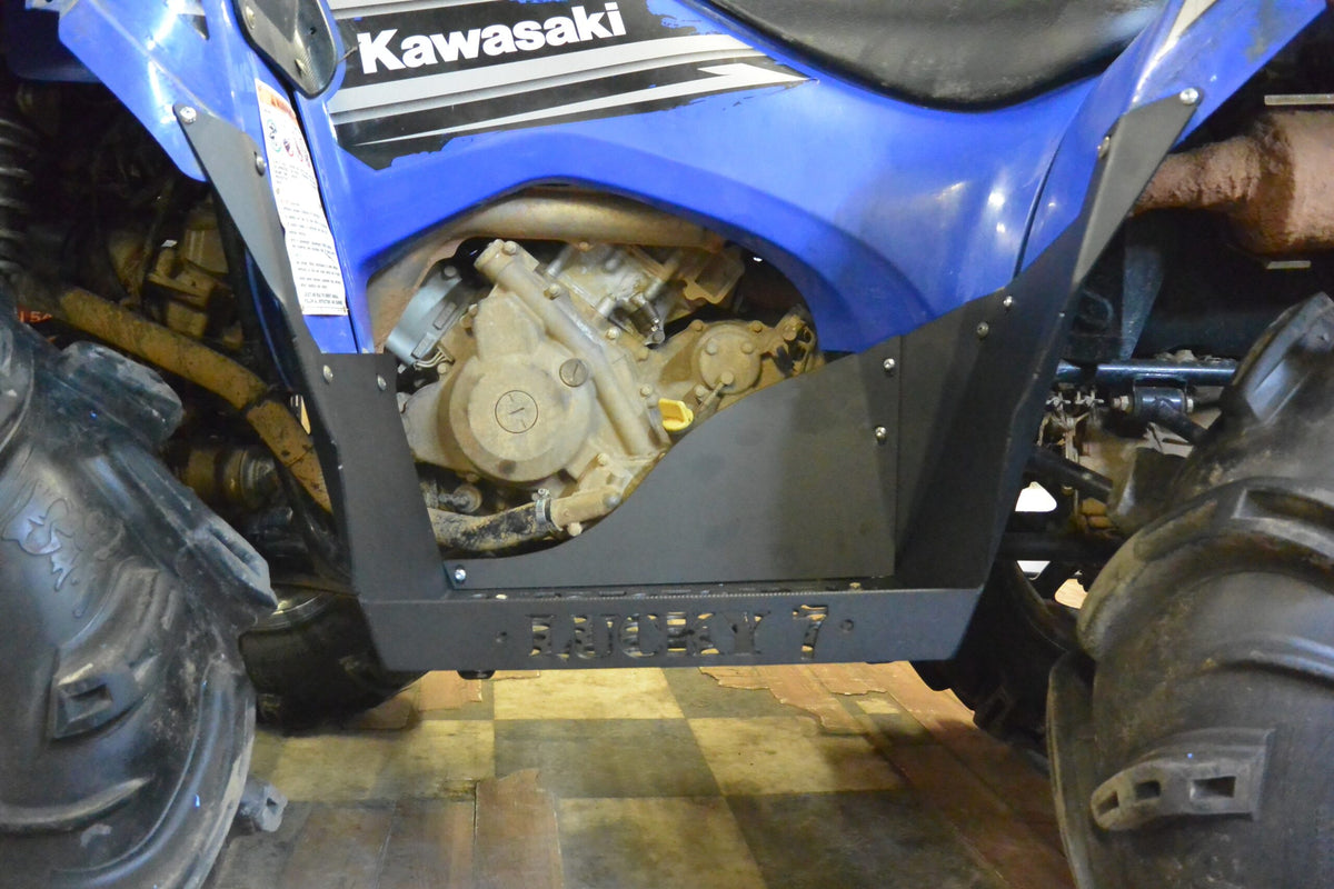 Lucky 7 logo cutout on Brute Force high clearance floorboards