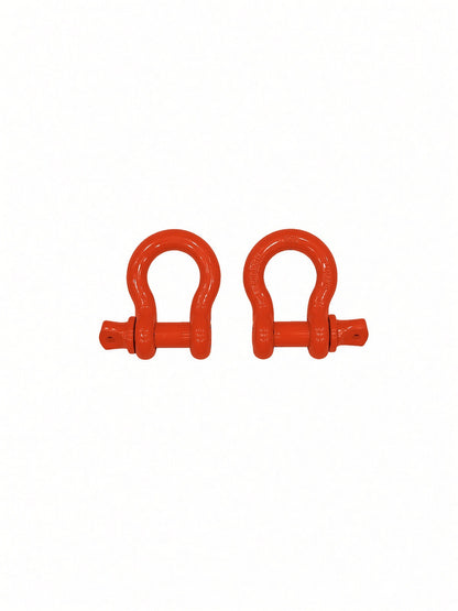 Pair of Can-Am red Lucky 7 shackles for the Can-Am Renegade XMR radiator relocate bumper