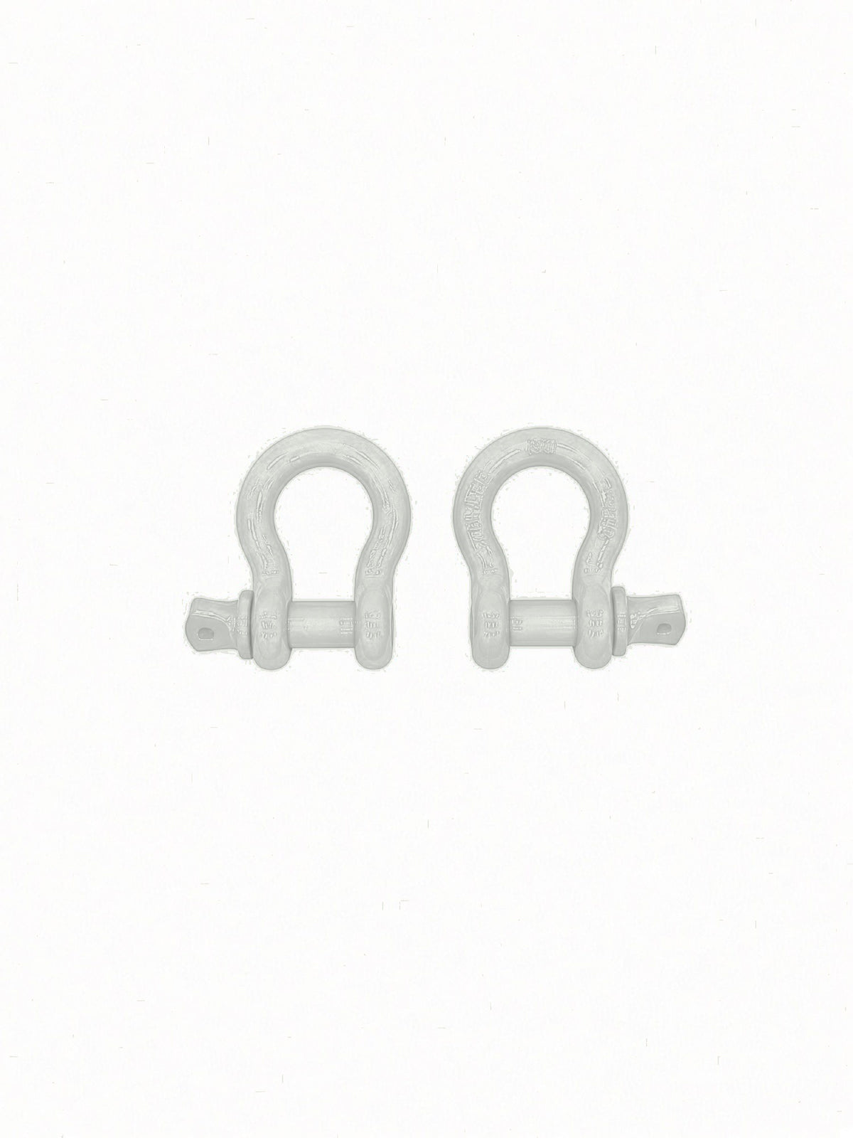 Pair of catalyst grey Lucky 7 shackles for the Can-Am Renegade XMR radiator relocate bumper