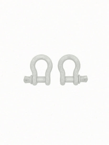 Pair of catalyst grey Lucky 7 shackles for the Can-Am Renegade XMR radiator relocate bumper