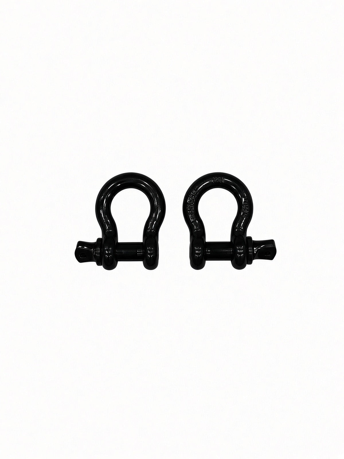 Pair of gloss black Lucky 7 shackles for the Can-Am Renegade XMR radiator relocate bumper