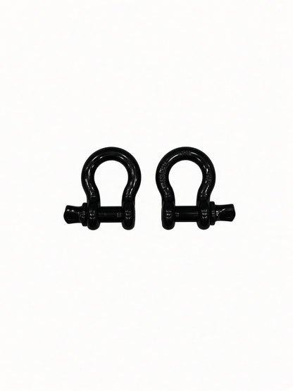 Pair of gloss black Lucky 7 shackles for the Can-Am Renegade XMR radiator relocate bumper