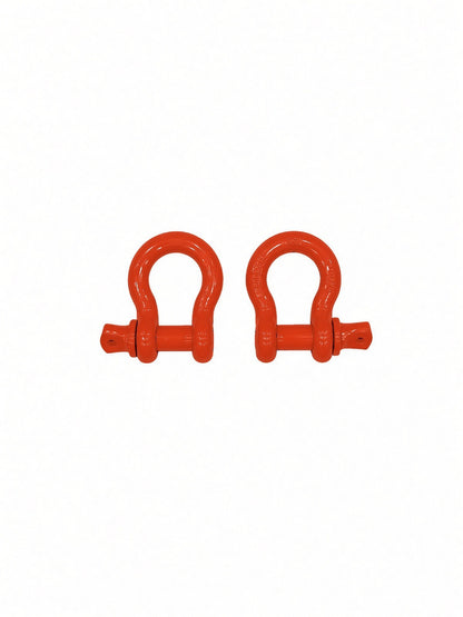 Pair of magma red Lucky 7 shackles for the Can-Am Renegade XMR radiator relocate bumper