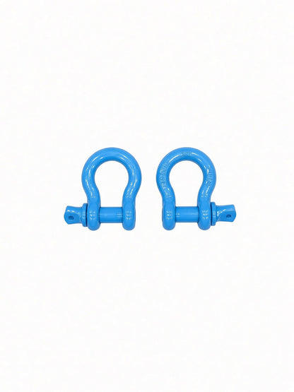 Pair of octane blue Lucky 7 shackles for the Can-Am Renegade XMR radiator relocate bumper