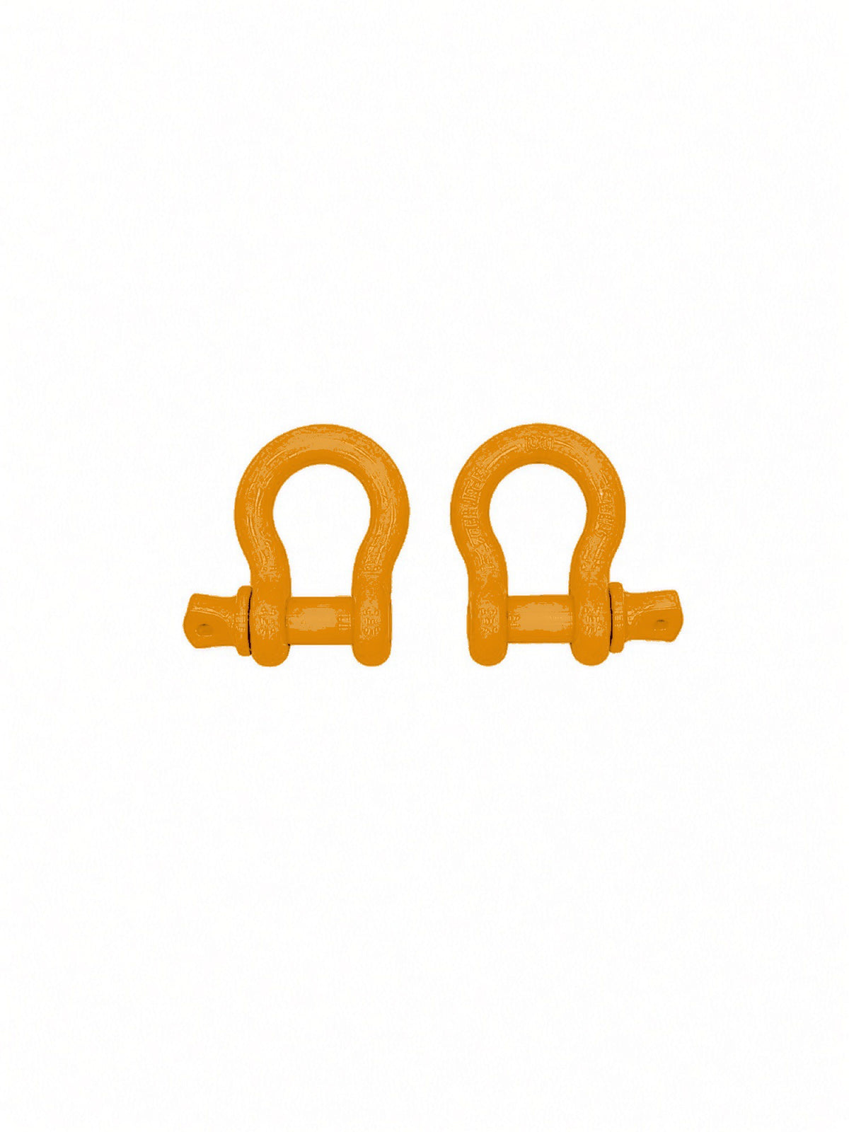 Pair of orange crush Lucky 7 shackles for the Can-Am Renegade XMR radiator relocate bumper
