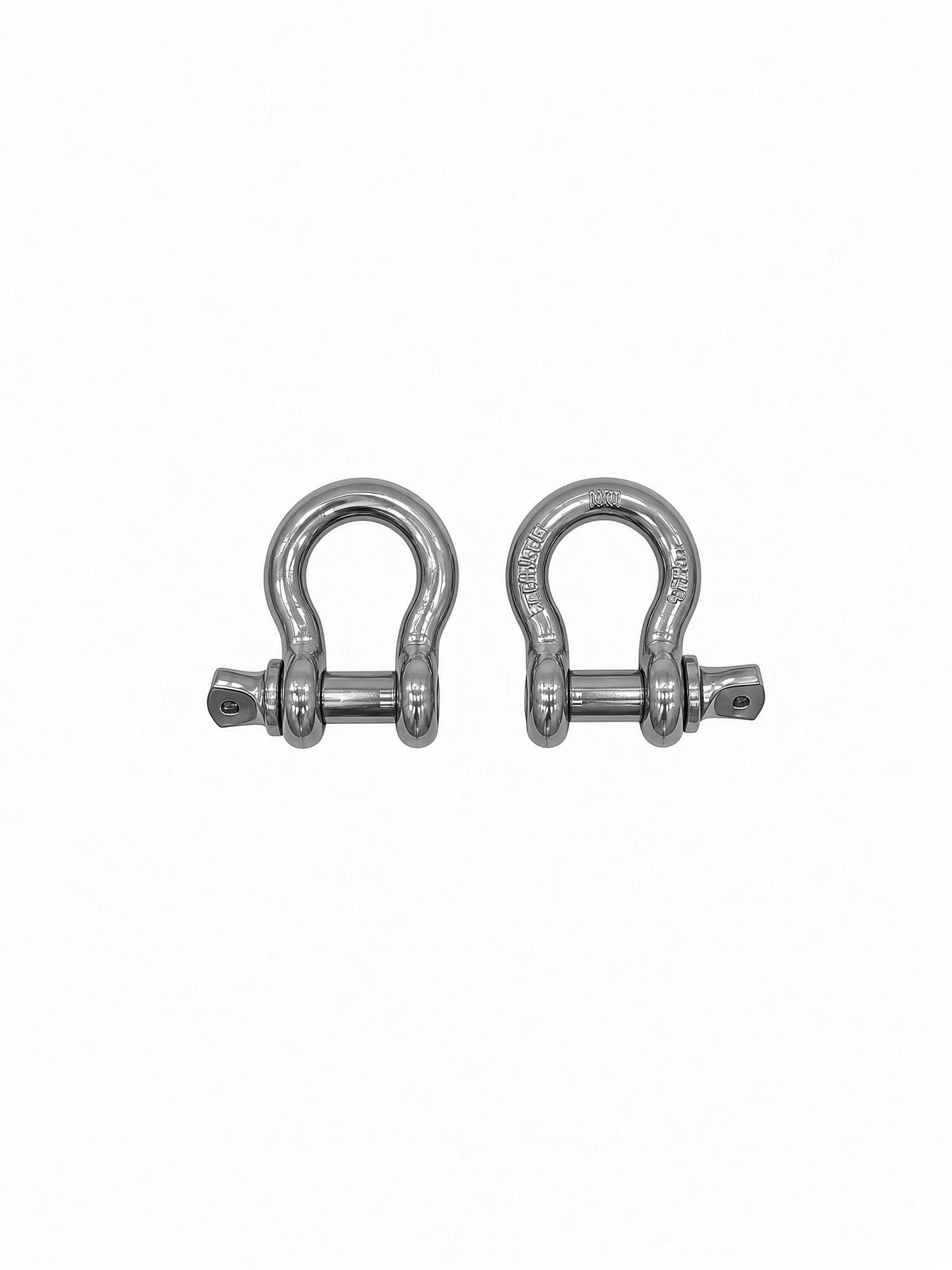 Pair of silver Lucky 7 shackles for the Can-Am Renegade XMR radiator relocate bumper