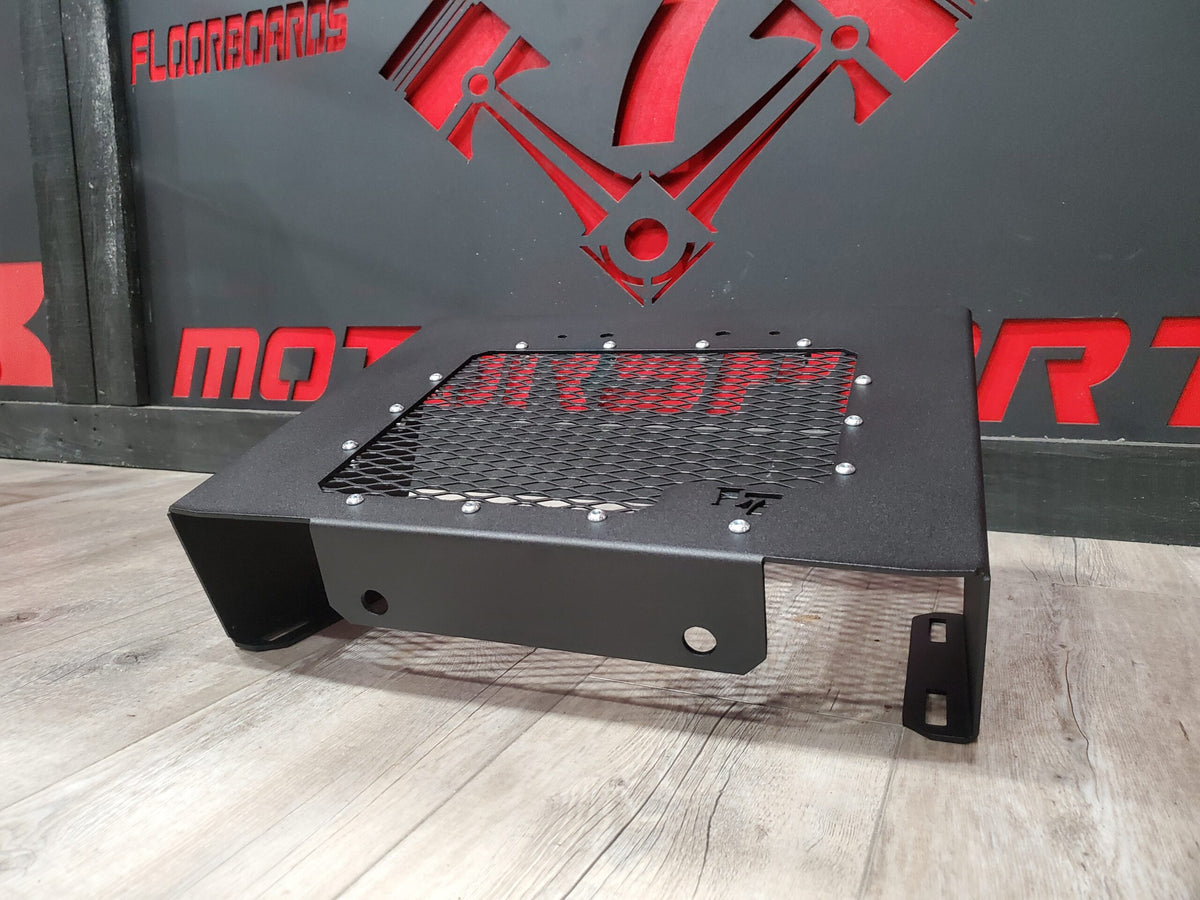 Lucky 7 Polaris Sportsman 450 570 low profile mesh radiator relocation kit Texture Black angle product shot
