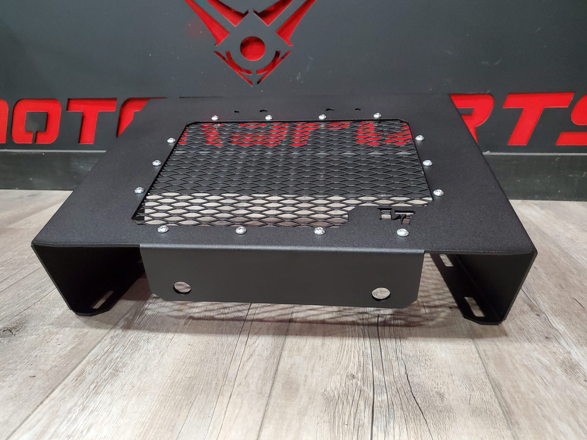 Lucky 7 Polaris Sportsman 450 570 low profile mesh radiator relocation kit Texture Black front product shot