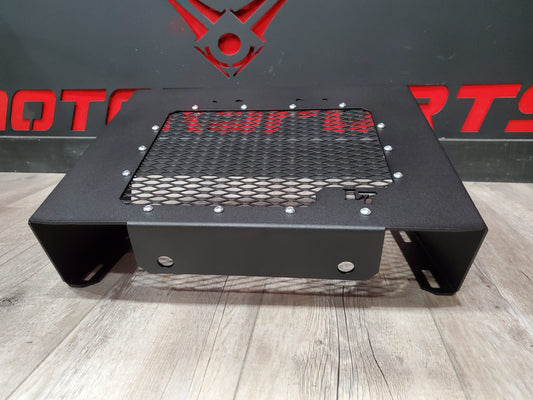 Lucky 7 Polaris Sportsman 450 570 low profile mesh radiator relocation kit Texture Black front product shot