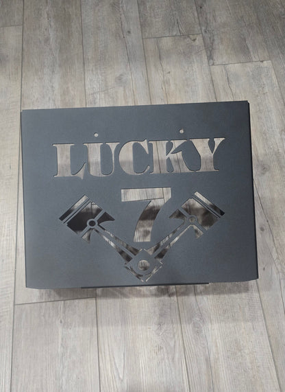 Lucky 7 Polaris Sportsman 450 570 low profile radiator relocation kit Lucky 7 cut Texture Black front product shot