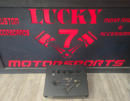 Lucky 7 Polaris Sportsman 450 570 low profile radiator relocation kit Lucky 7 cut Texture Black shop shot