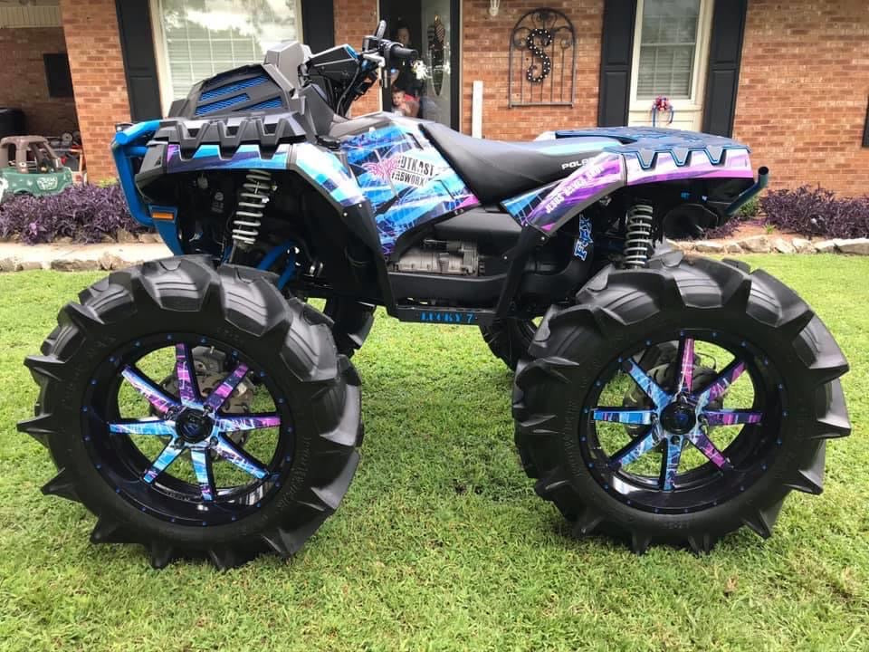 Blue wrap Sportsman High Lifter with Lucky 7 metal floorboards