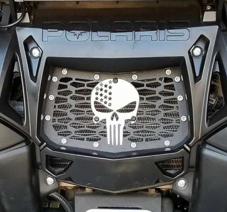 Polaris Sportsman with Ghost Grey Punisher grille installed by Lucky 7 Motorsports