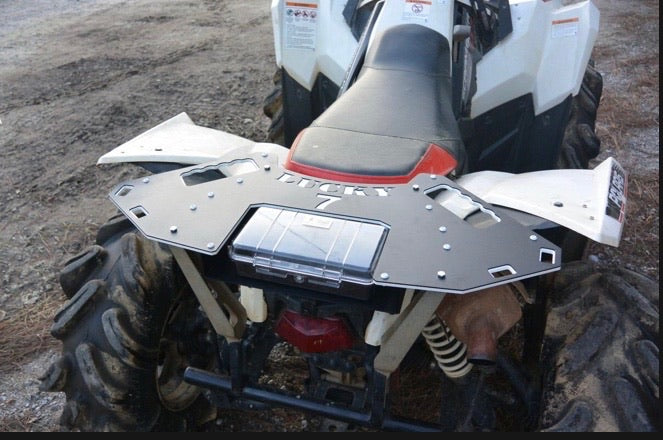 Lucky 7 Polaris Sportsman rear rack with storage case